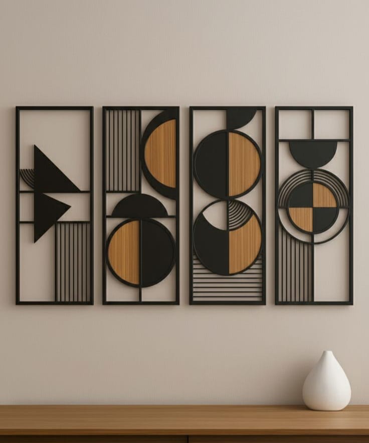 Abstract Geometric Wall Art Set