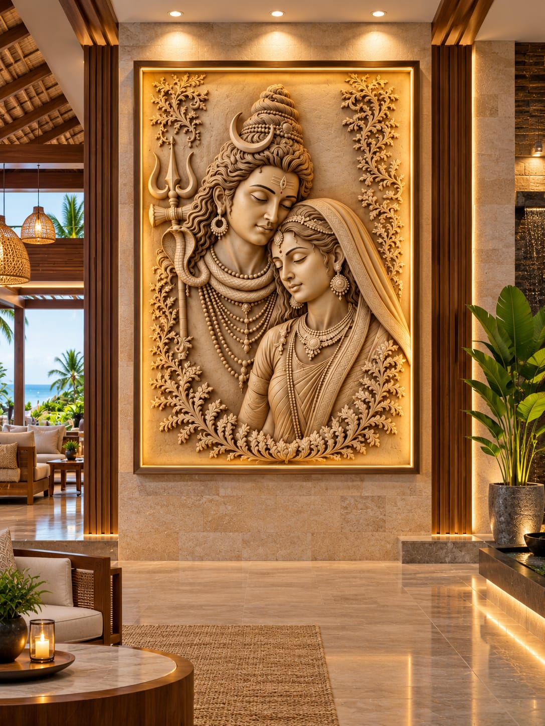 Shiv Parvati Wall Art