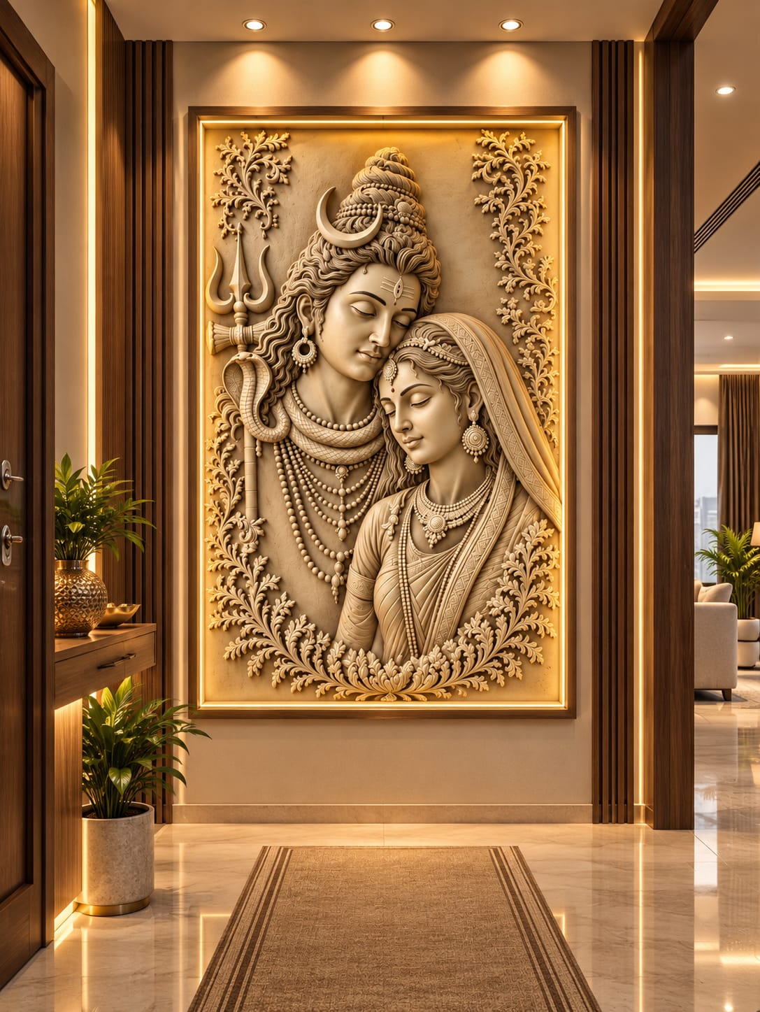 Shiv Parvati Wall Art