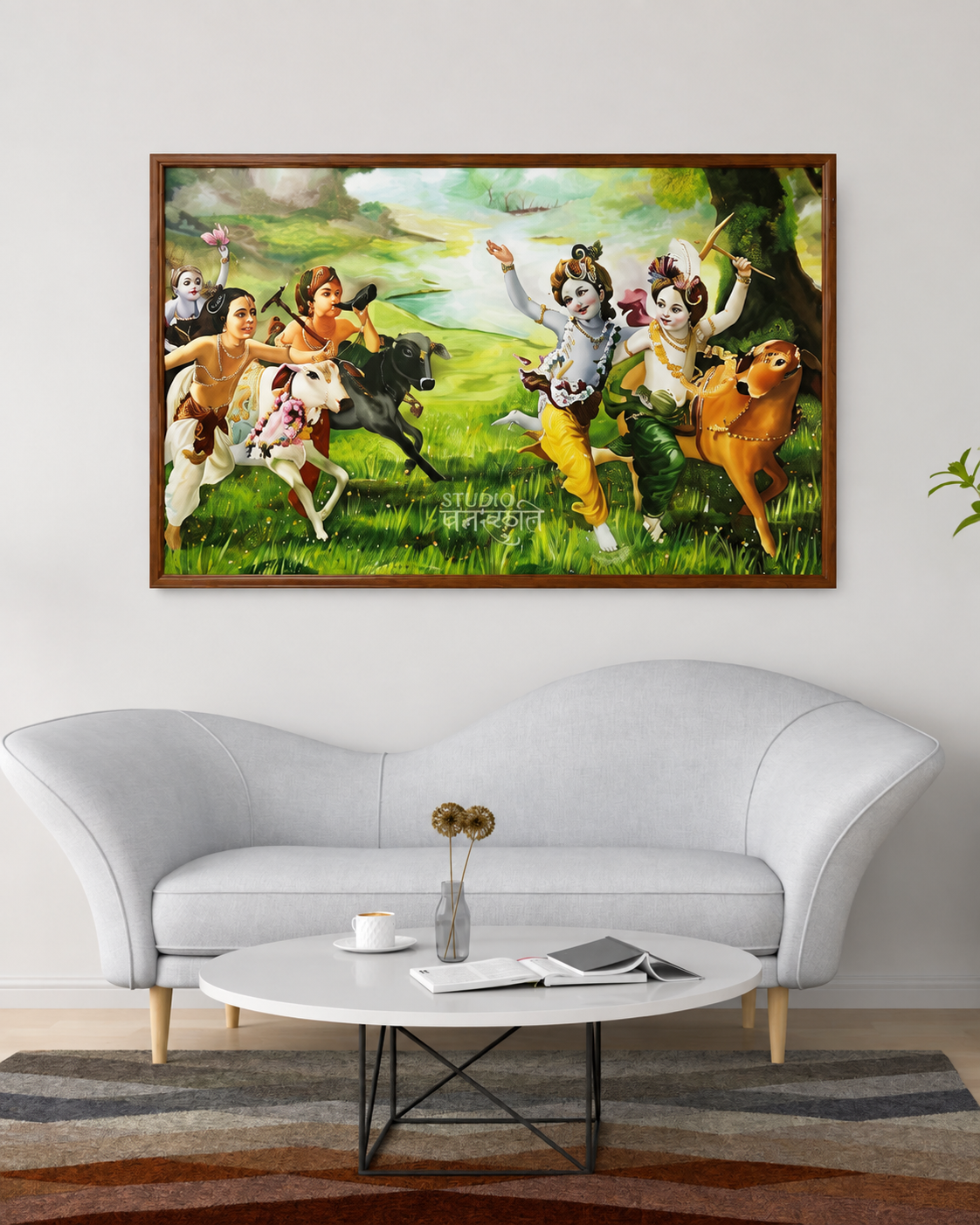 Krishna & Gopas Playing