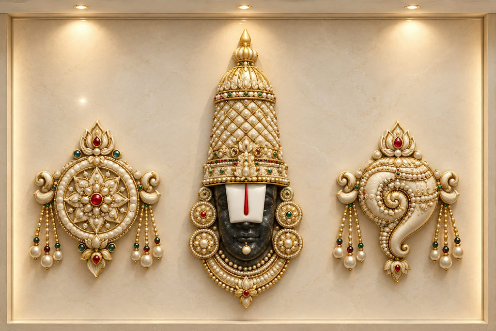 Jagannath Tilak, Chakra and Shankh Wall Art