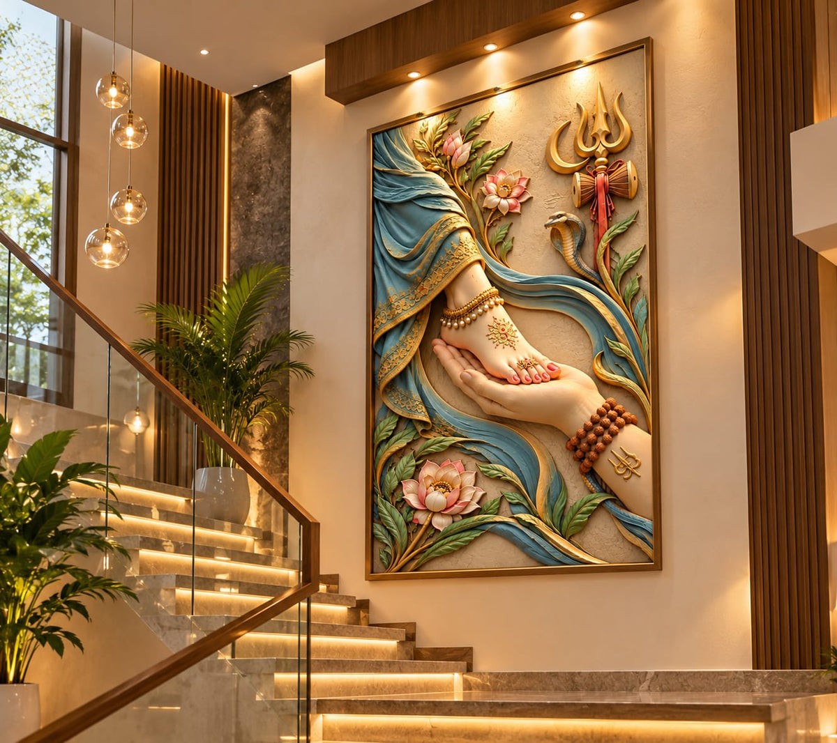 Lord Shiva and Maa Parvati Wall Art