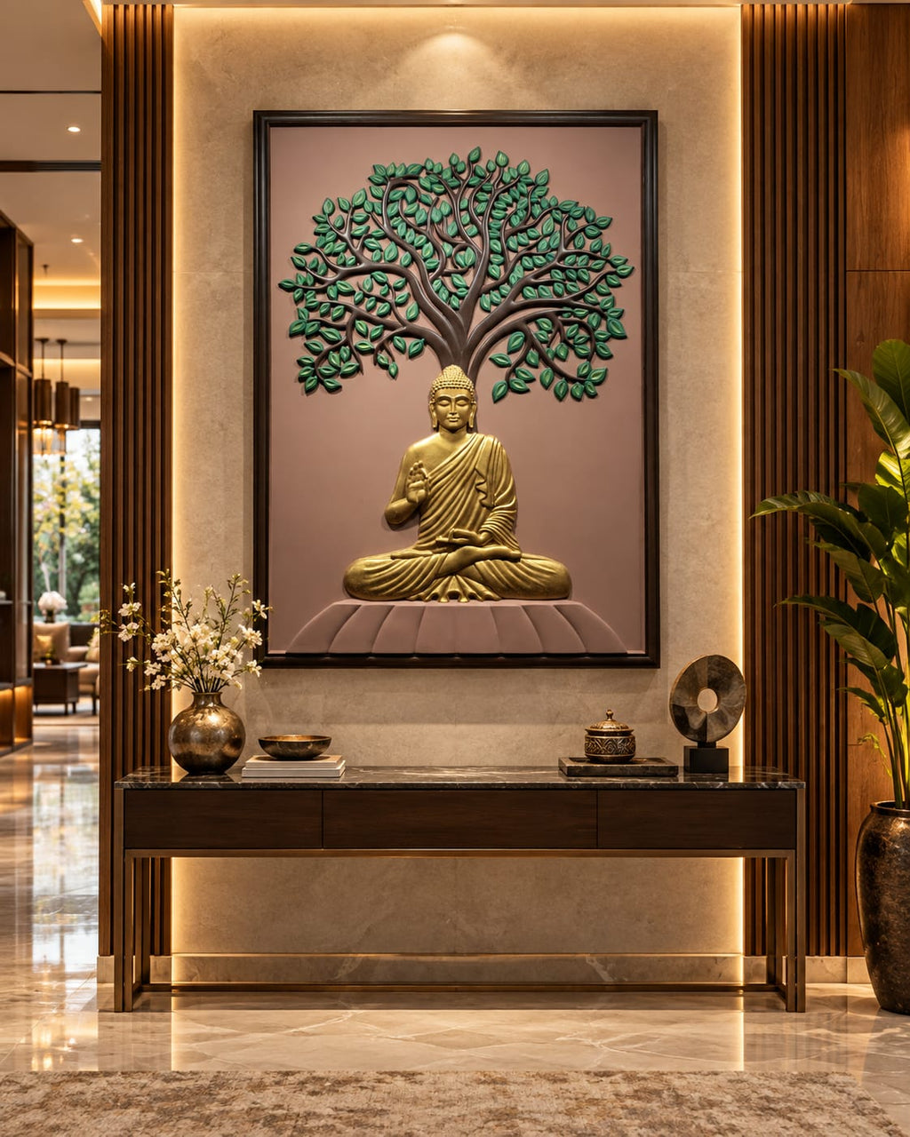 Buddha Under Tree Wall Art
