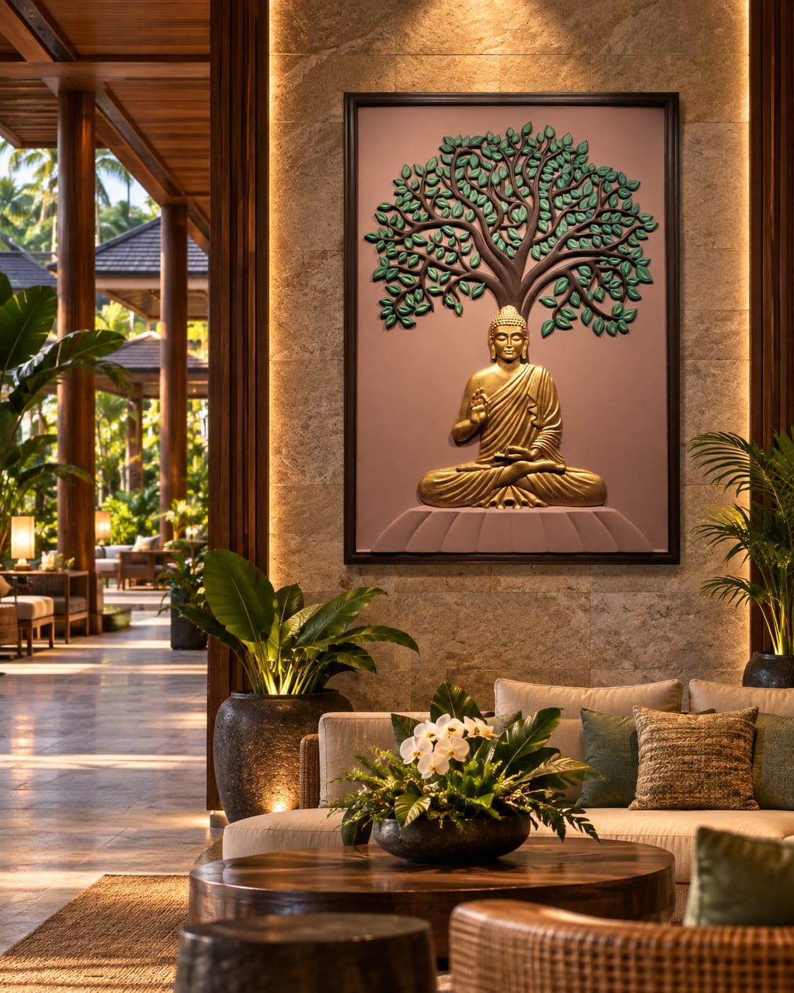 Buddha Under Tree Wall Art