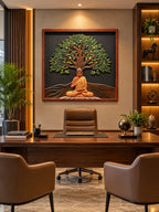 Buddha Under Bodhi Tree 3D Mural