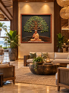 Buddha Under Bodhi Tree 3D Mural