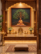 Buddha Under Bodhi Tree 3D Mural
