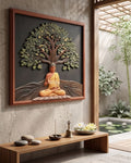 Buddha Under Bodhi Tree 3D Mural