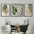 Tropical Butterfly Botanical Wall Art Set