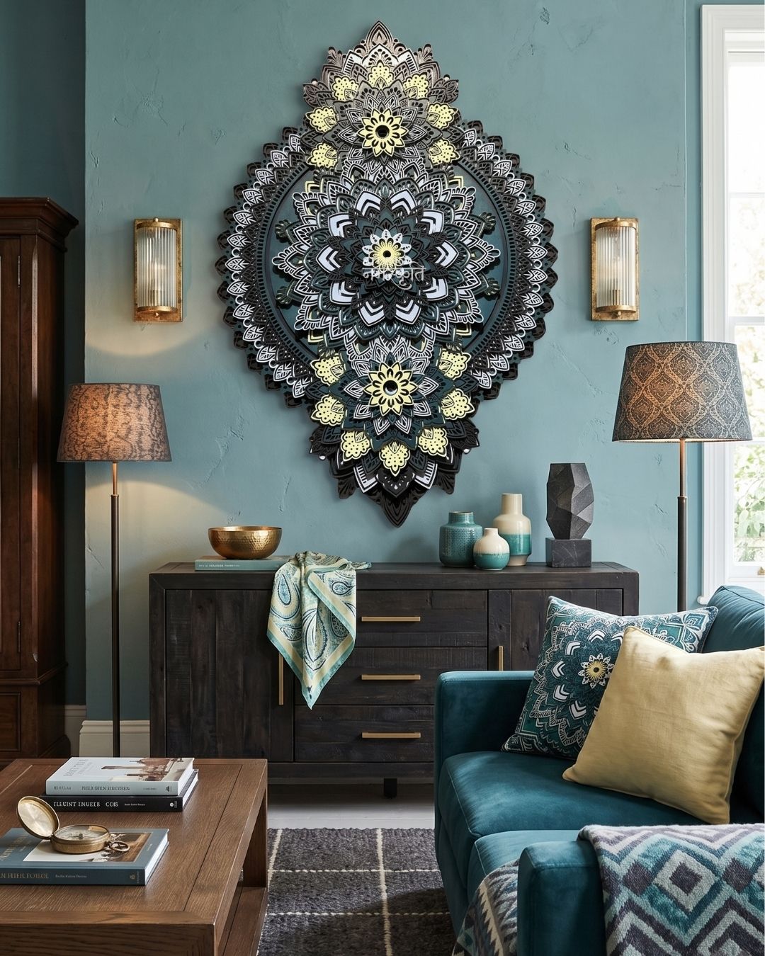 Diamond Mandala Statement Wall Art