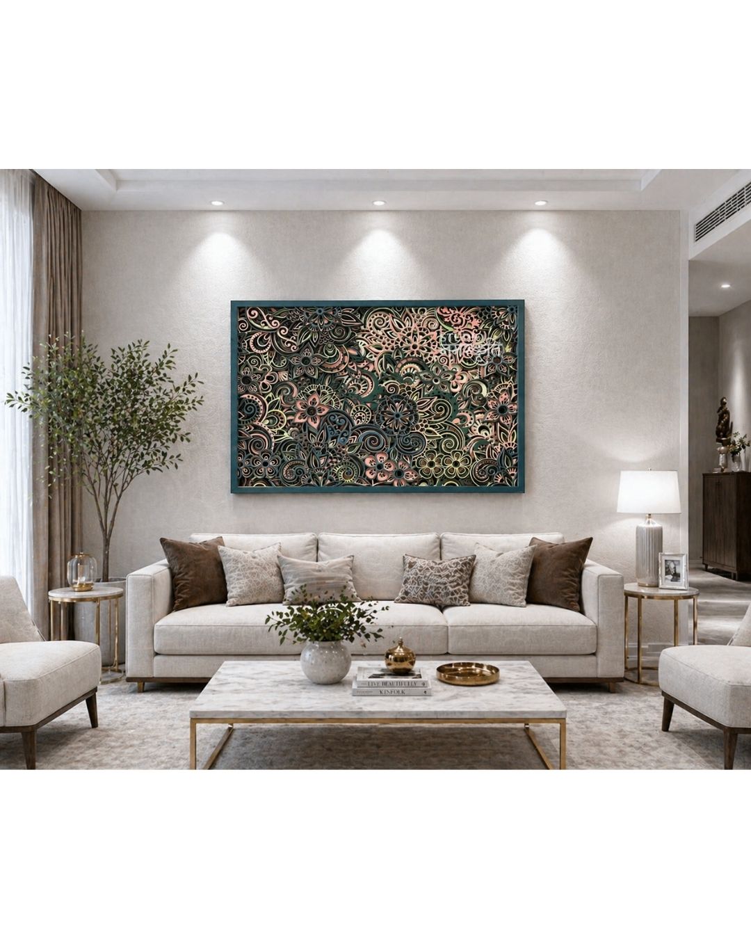 Floral Paisley Layer Art Panel