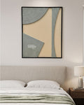 Geometric Sage Textured Wall Art