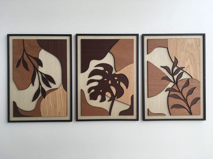 Botanical Wooden Wall Art Set