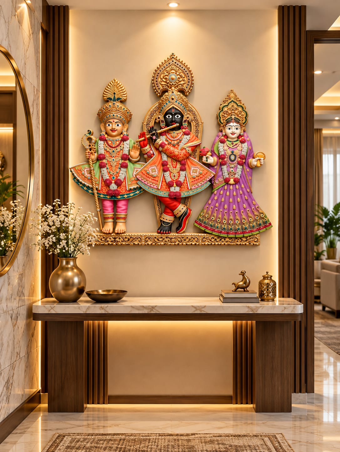 Harekrishna Maharaj, Gopinathji Maharaj and Radhika Ji Wall Art