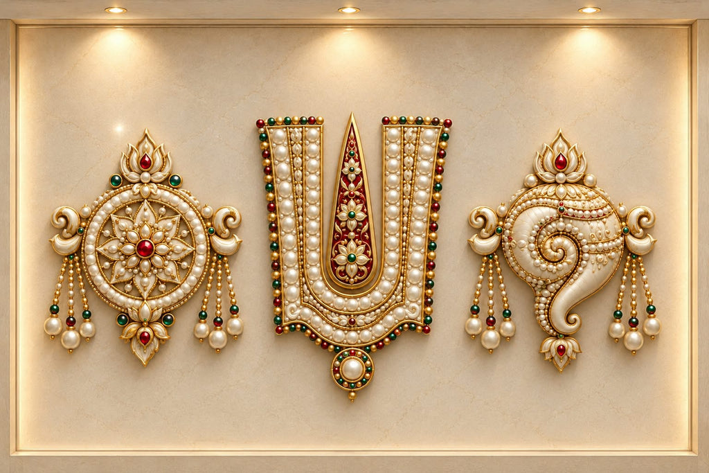 Jagannath Tilak, Chakra and Shankh Wall Art