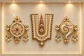Jagannath Tilak, Chakra and Shankh Wall Art