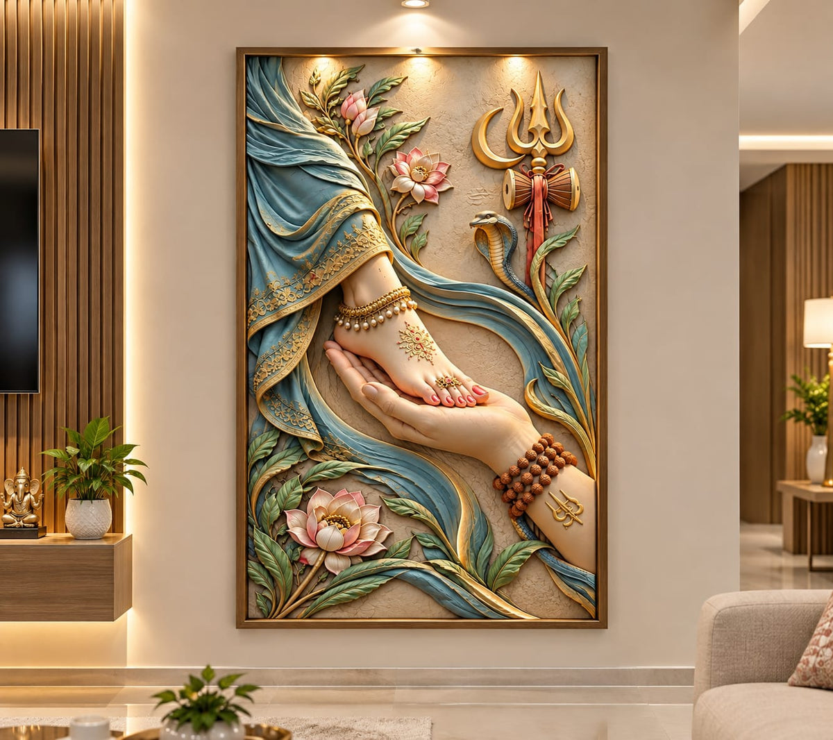 Lord Shiva and Maa Parvati Wall Art