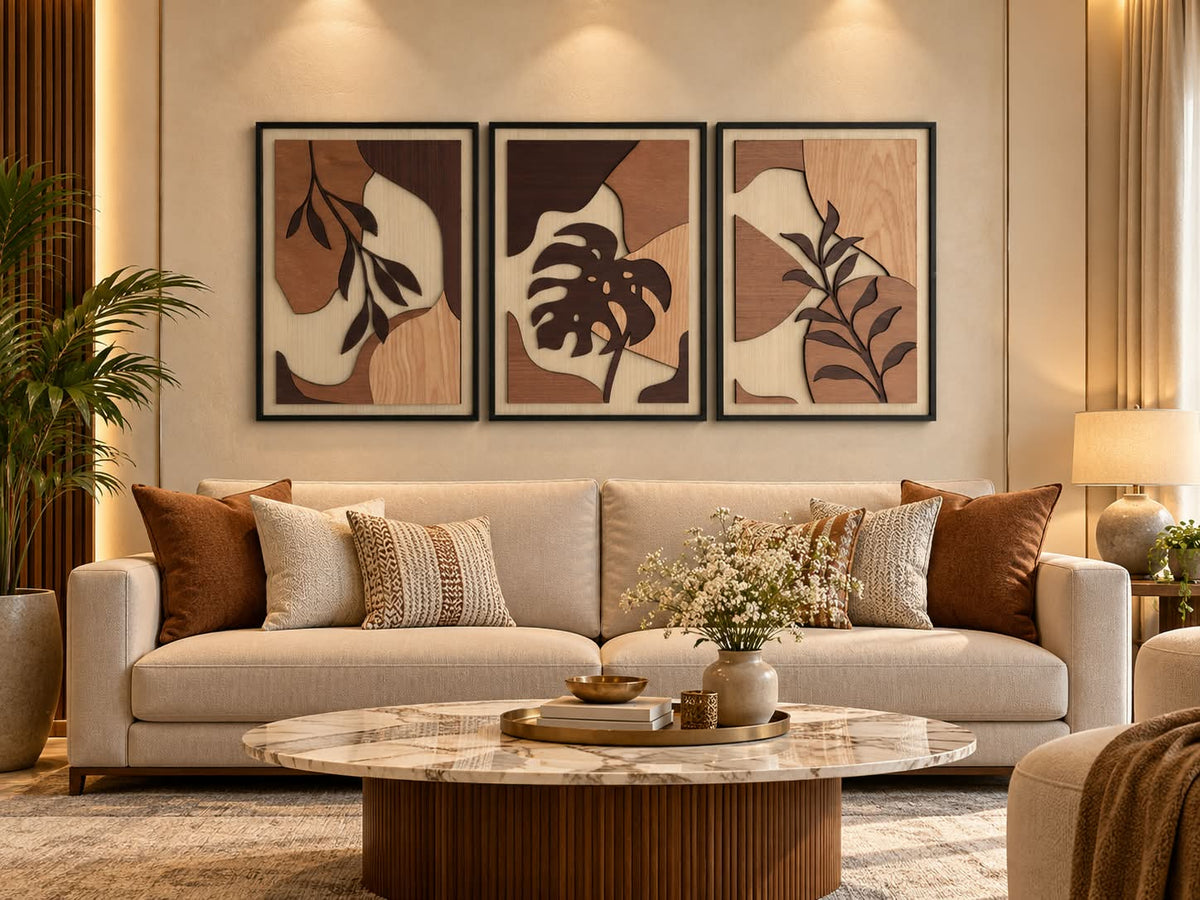 Botanical Wooden Wall Art Set