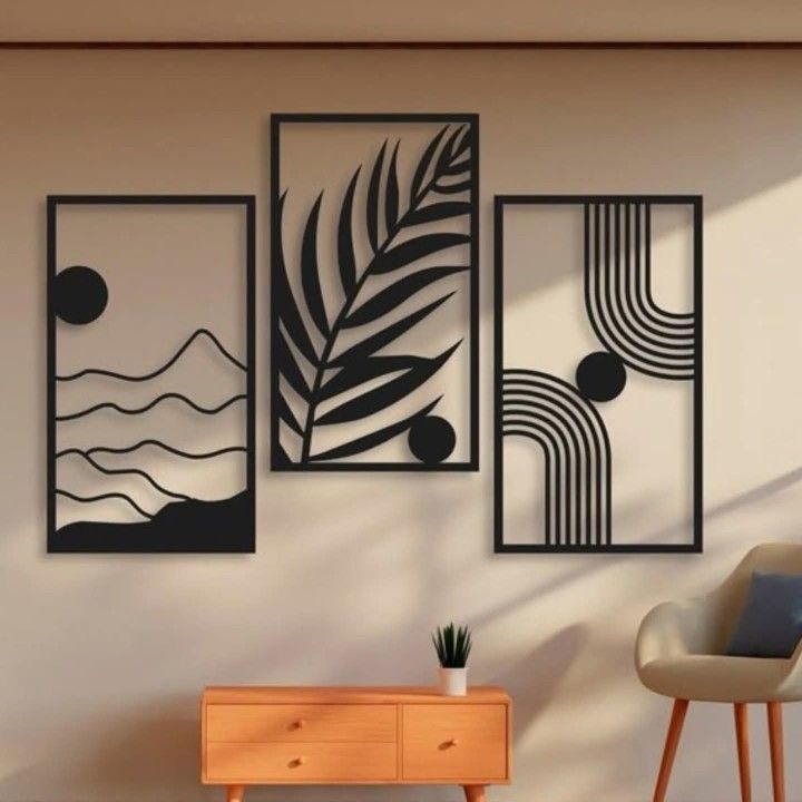 Abstract Metal Wall Art Set