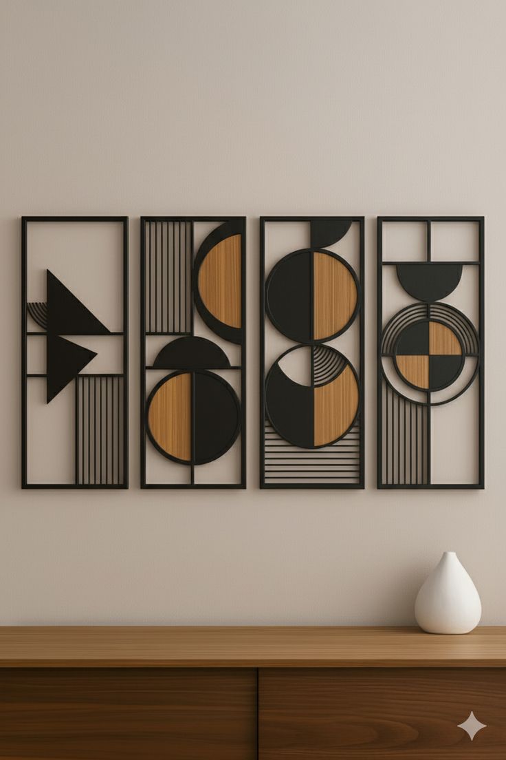 Abstract Geometric Wall Art Set