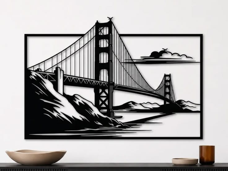 Golden Gate Bridge Metal Wall Art