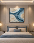 Ocean Flow Textured Abstract Art