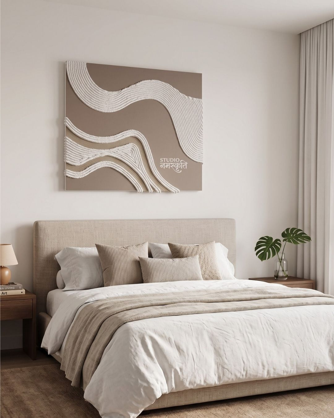 Ocean Waves Textured Rope Wall Art