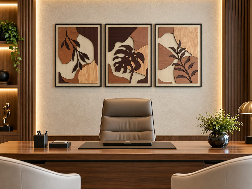Botanical Wooden Wall Art Set