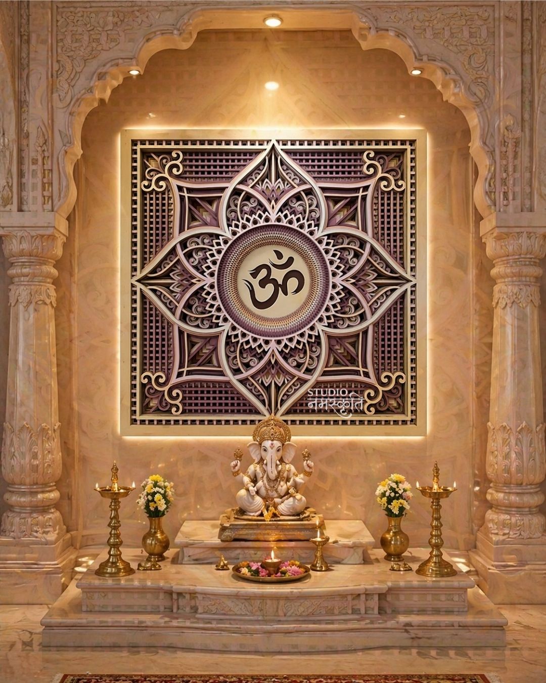 Om Mandala Layer Art