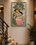 Radha Krishna Eternal Love Pastel Mural