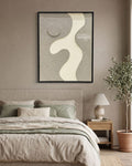 River & Moon Abstract Wall Art