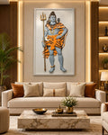 Lord Shiva Trishul 3D Relief Art