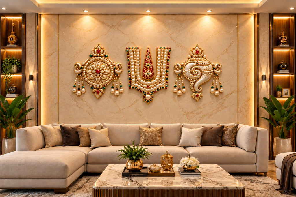 Jagannath Tilak, Chakra and Shankh Wall Art
