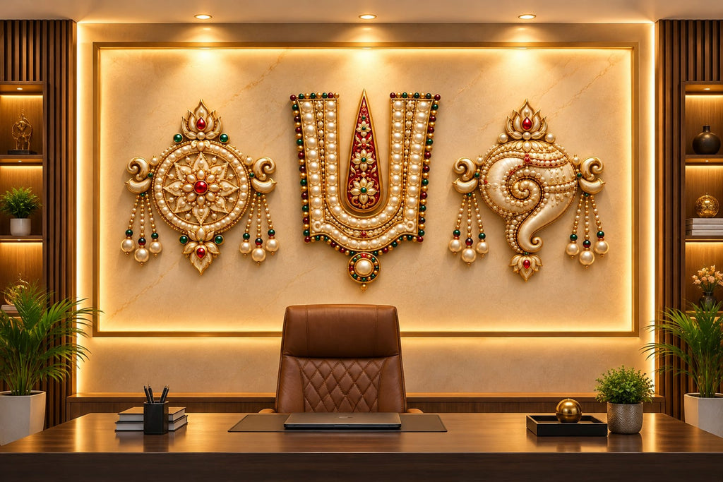 Jagannath Tilak, Chakra and Shankh Wall Art
