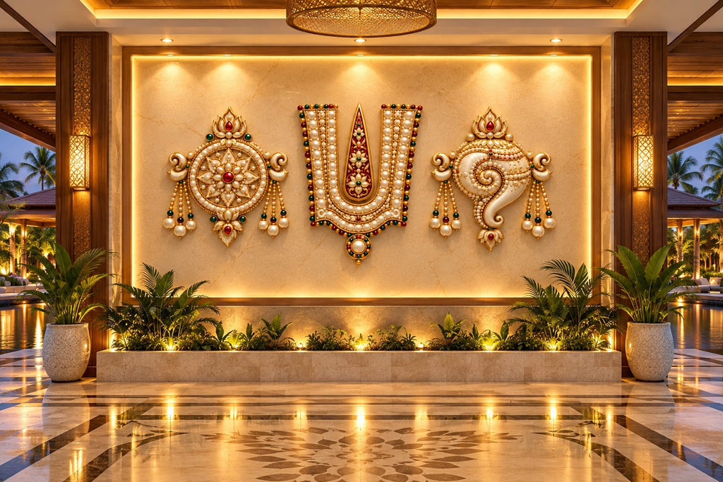 Jagannath Tilak, Chakra and Shankh Wall Art